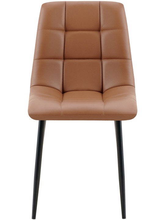 Set van 4 eetkamerstoelen Antibes kunstleer, donkerbruin