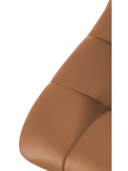 Set van 4 eetkamerstoelen Antibes kunstleer, donkerbruin