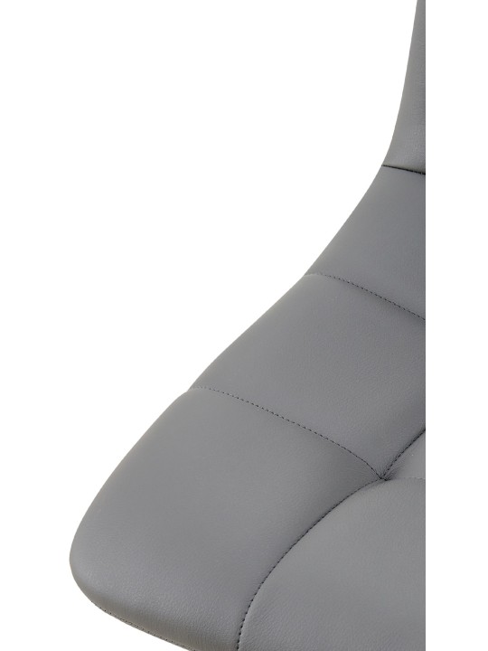 Set van 4 eetkamerstoelen Antibes kunstleer, donkergrijs Set van 4 eetkamerstoelen Antibes kunstleer, donkergrijs