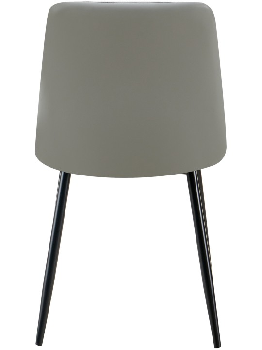 Set van 4 eetkamerstoelen Antibes kunstleer, lichtgrijs Set van 4 eetkamerstoelen Antibes kunstleer, lichtgrijs