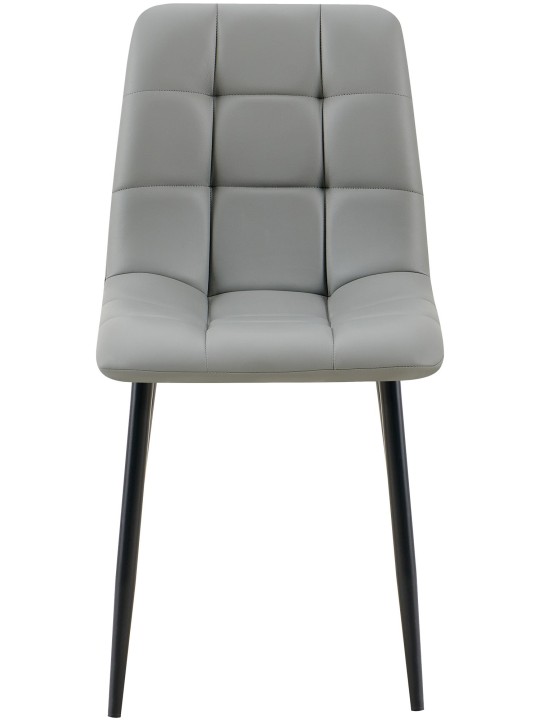 Set van 4 eetkamerstoelen Antibes kunstleer, lichtgrijs Set van 4 eetkamerstoelen Antibes kunstleer, lichtgrijs