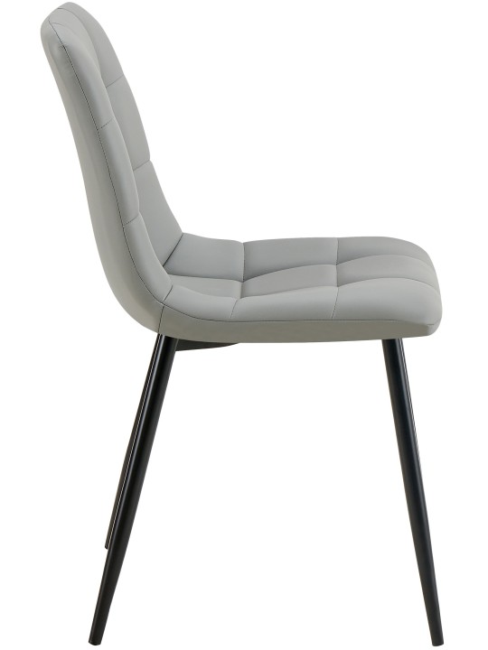 Set van 4 eetkamerstoelen Antibes kunstleer, lichtgrijs Set van 4 eetkamerstoelen Antibes kunstleer, lichtgrijs