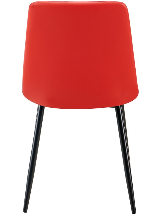 Set van 4 eetkamerstoelen Antibes kunstleer, rood
