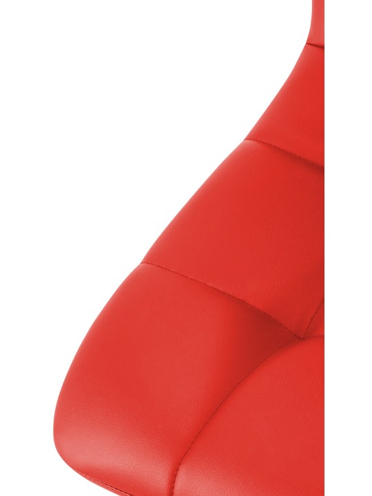 Set van 4 eetkamerstoelen Antibes kunstleer, rood