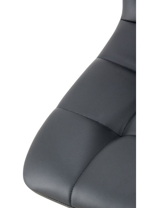 Set van 4 eetkamerstoelen Antibes kunstleer, zwart