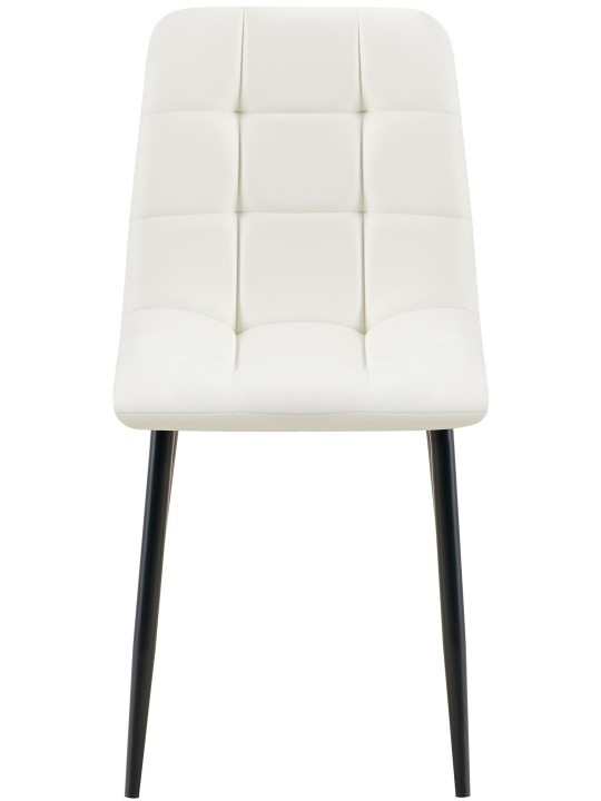 Set van 4 eetkamerstoelen Antibes kunstleer, wit