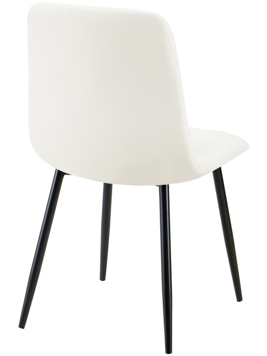 Set van 4 eetkamerstoelen Antibes kunstleer, wit