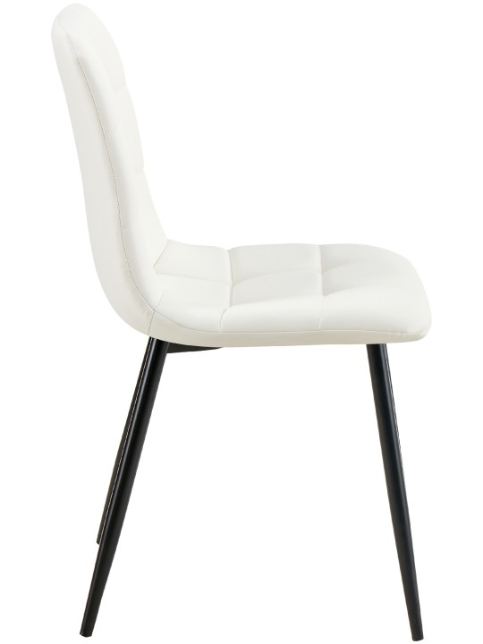 Set van 4 eetkamerstoelen Antibes kunstleer, wit