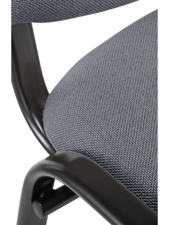 Bezoekersstoel Ken stof, grijs