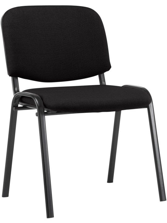 Bezoekersstoel Ken stof, zwart