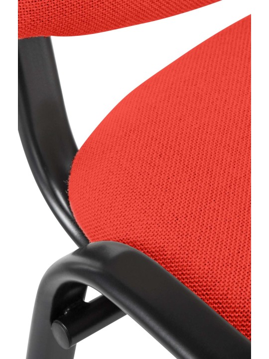 Bezoekersstoel Ken stof, rood