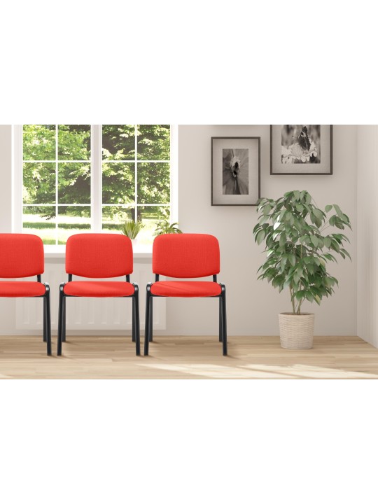 Bezoekersstoel Ken stof, rood