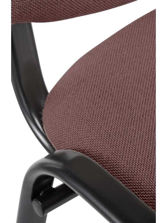 Bezoekersstoel Ken stof, bruin