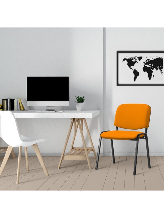 Bezoekersstoel Ken stof, oranje Bezoekersstoel Ken stof, oranje