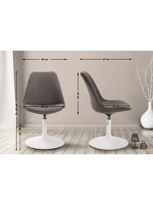 Stoel Maverick W stof, donkergrijs