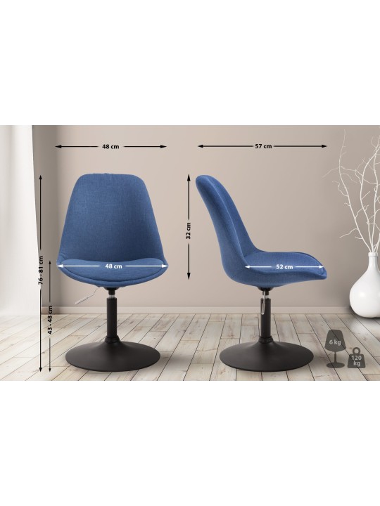 Stoel Maverick B stof, blauw Stoel Maverick B stof, blauw