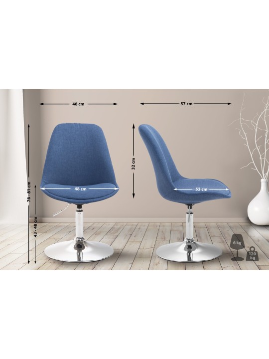 Stoel Maverick C stof, blauw Stoel Maverick C stof, blauw