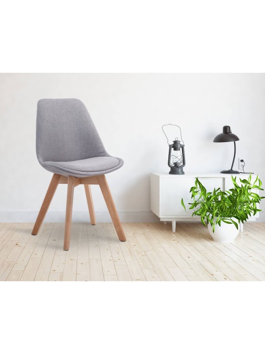 Bezoekersstoel Borneo V2 Natura stof, grijs Bezoekersstoel Borneo V2 Natura stof, grijs