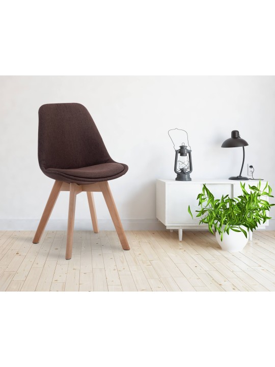 Bezoekersstoel Borneo V2 Natura stof, bruin Bezoekersstoel Borneo V2 Natura stof, bruin