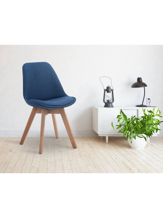 Bezoekersstoel Borneo V2 Natura stof, blauw Bezoekersstoel Borneo V2 Natura stof, blauw