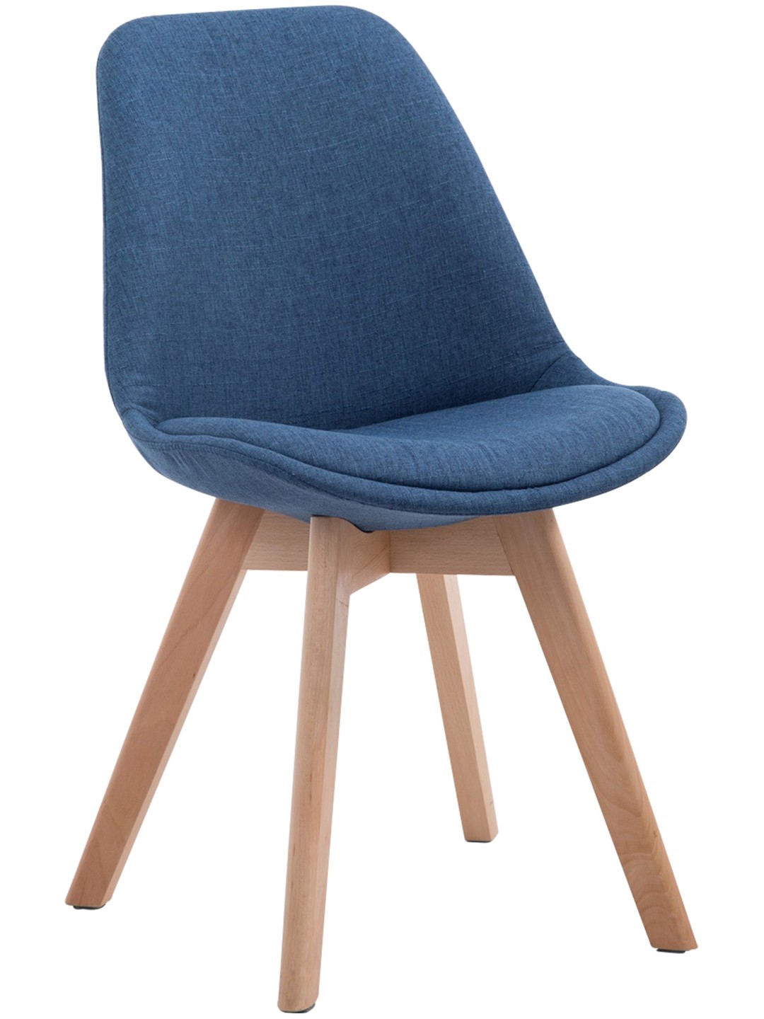 Bezoekersstoel Borneo V2 Natura stof, blauw