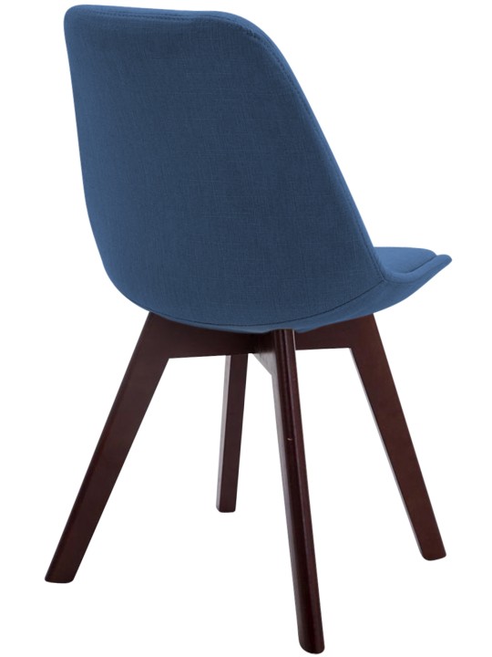 Bezoekersstoel Borneo V2 walnoot stof, blauw Bezoekersstoel Borneo V2 walnoot stof, blauw