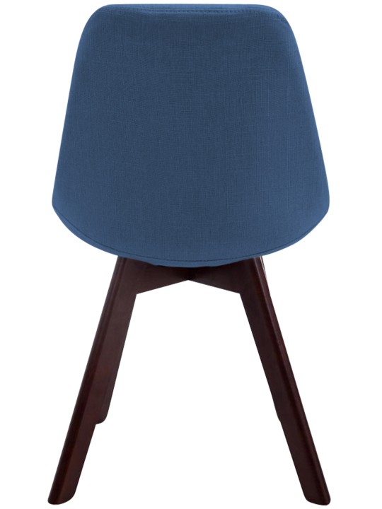 Bezoekersstoel Borneo V2 walnoot stof, blauw Bezoekersstoel Borneo V2 walnoot stof, blauw