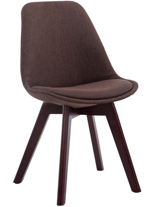 Bezoekersstoel Borneo V2 walnoot stof, bruin Bezoekersstoel Borneo V2 walnoot stof, bruin