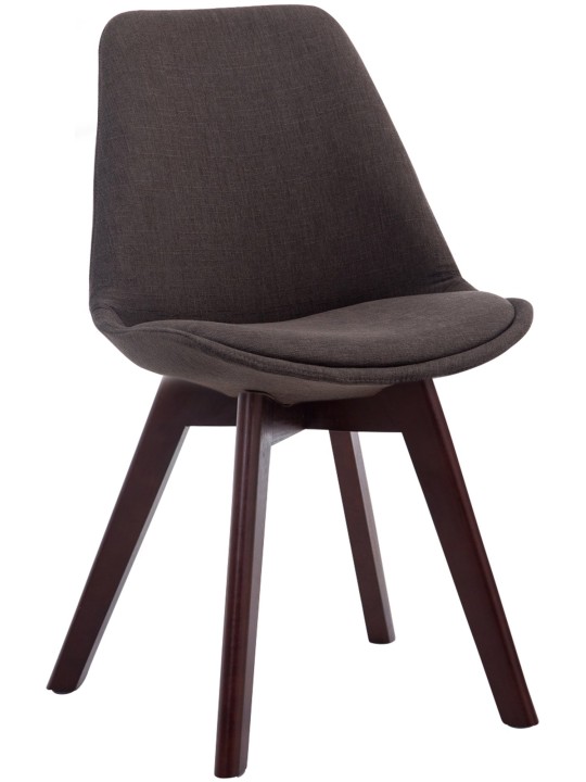 Bezoekersstoel Borneo V2 walnoot stof, donkergrijs Bezoekersstoel Borneo V2 walnoot stof, donkergrijs