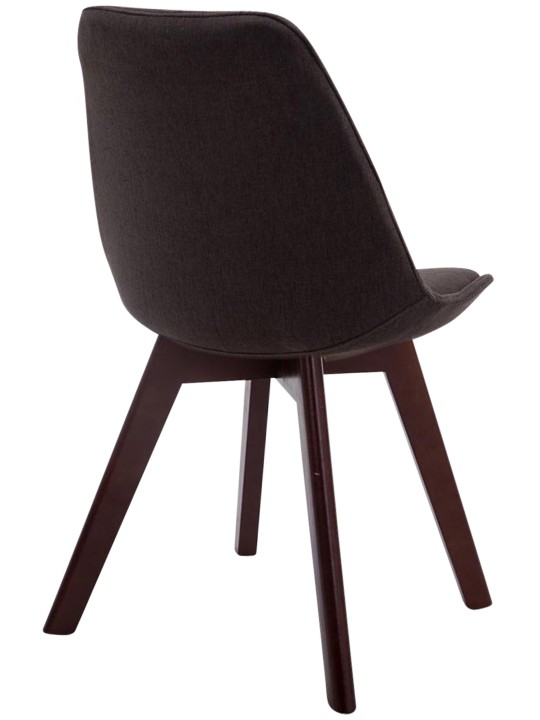 Bezoekersstoel Borneo V2 walnoot stof, donkergrijs Bezoekersstoel Borneo V2 walnoot stof, donkergrijs