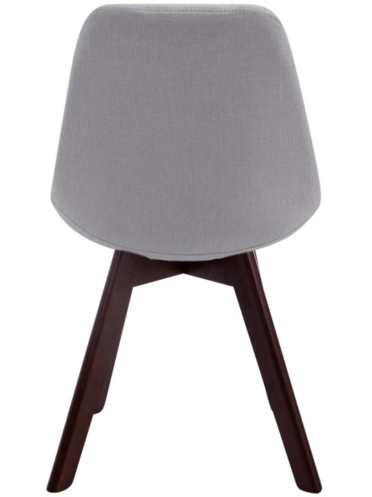 Bezoekersstoel Borneo V2 walnoot stof, grijs Bezoekersstoel Borneo V2 walnoot stof, grijs