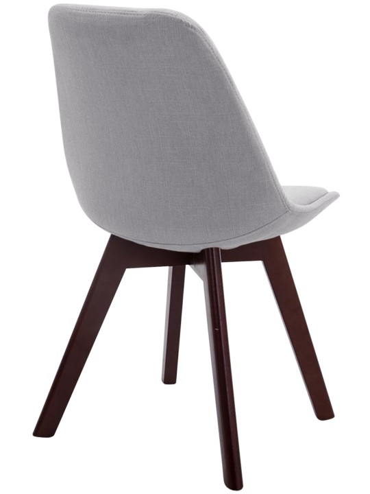 Bezoekersstoel Borneo V2 walnoot stof, grijs Bezoekersstoel Borneo V2 walnoot stof, grijs