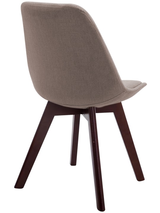 Bezoekersstoel Borneo V2 walnoot stof, taupe Bezoekersstoel Borneo V2 walnoot stof, taupe