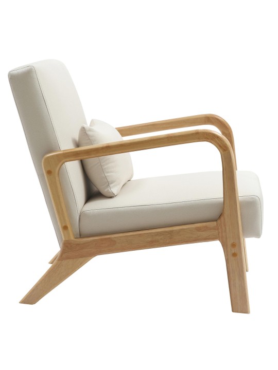 Fauteuil Hibbing stof, crème