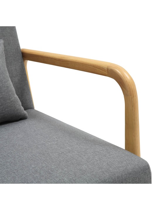 Fauteuil Hibbing stof, lichtgrijs