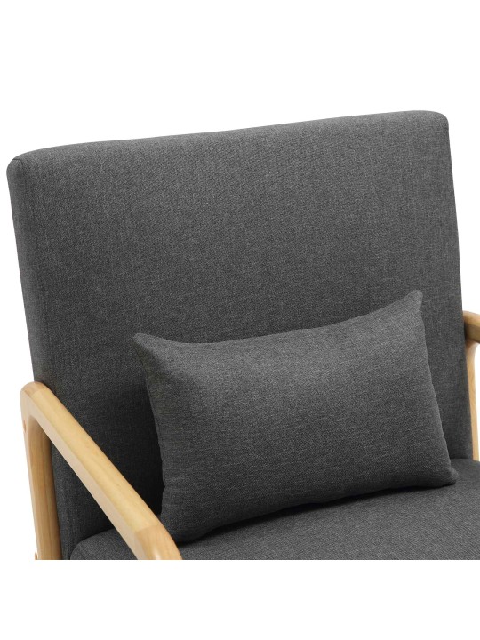Fauteuil Hibbing stof, donkergrijs