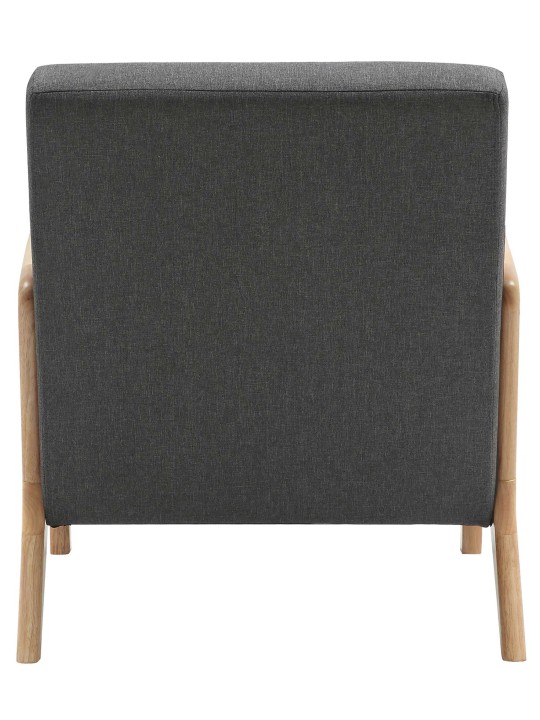 Fauteuil Hibbing stof, donkergrijs