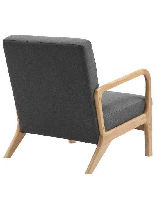 Fauteuil Hibbing stof, donkergrijs