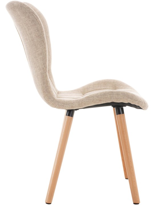Set van 2 stoelen Elda stof, crème