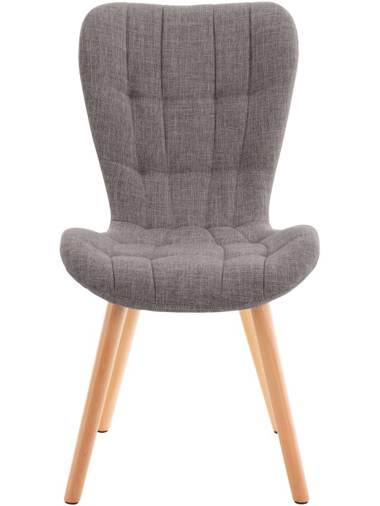 Set van 2 stoelen Elda stof, lichtgrijs Set van 2 stoelen Elda stof, lichtgrijs