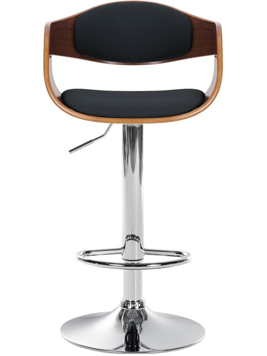 Barkruk Kingston C, walnoot/zwart