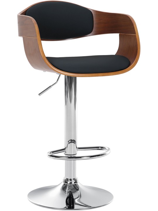 Barkruk Kingston C, walnoot/zwart