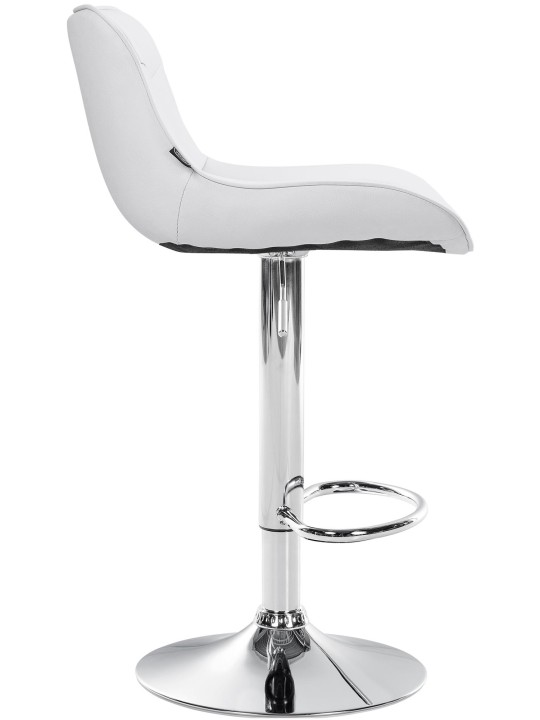 Barkruk Vonore kunstleer chroom, wit Barkruk Vonore kunstleer chroom, wit