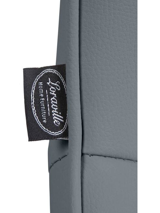 Barkruk Vonore kunstleer chroom, grijs