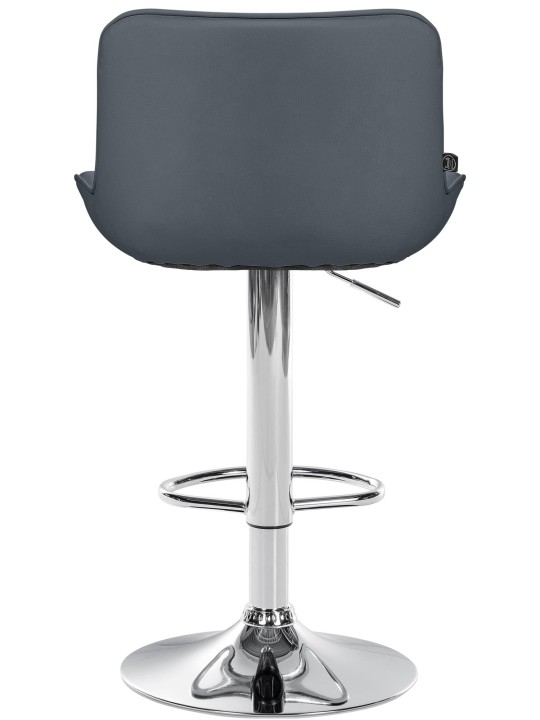 Barkruk Vonore kunstleer chroom, grijs