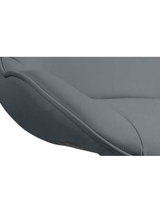 Barkruk Vonore kunstleer chroom, grijs