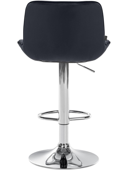 Barkruk Vonore fluweel chroom, zwart Barkruk Vonore fluweel chroom, zwart