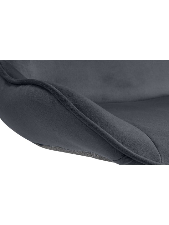 Barkruk Vonore fluweel chroom, zwart Barkruk Vonore fluweel chroom, zwart