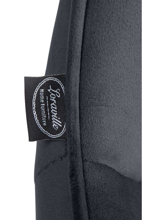 Barkruk Vonore fluweel, zwart