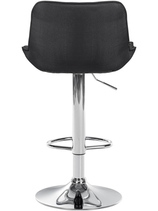 Barkruk Vonore stof chroom, donkergrijs